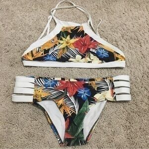 EIDON HIGH NECK BIKINI TOP size small xsmall bottoms